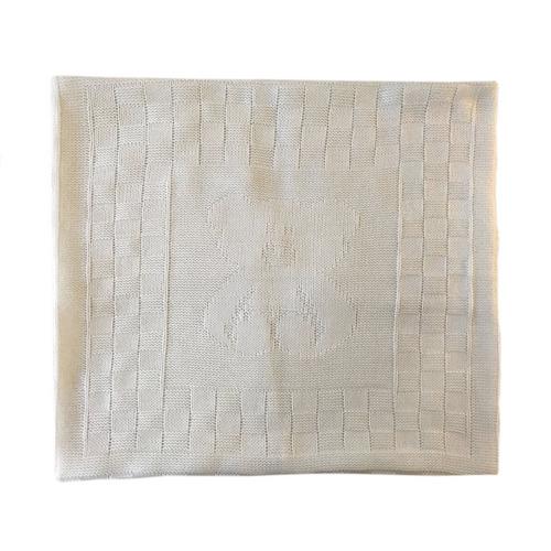 Одеяло-плед вязанный МИШКА, без наполнителя