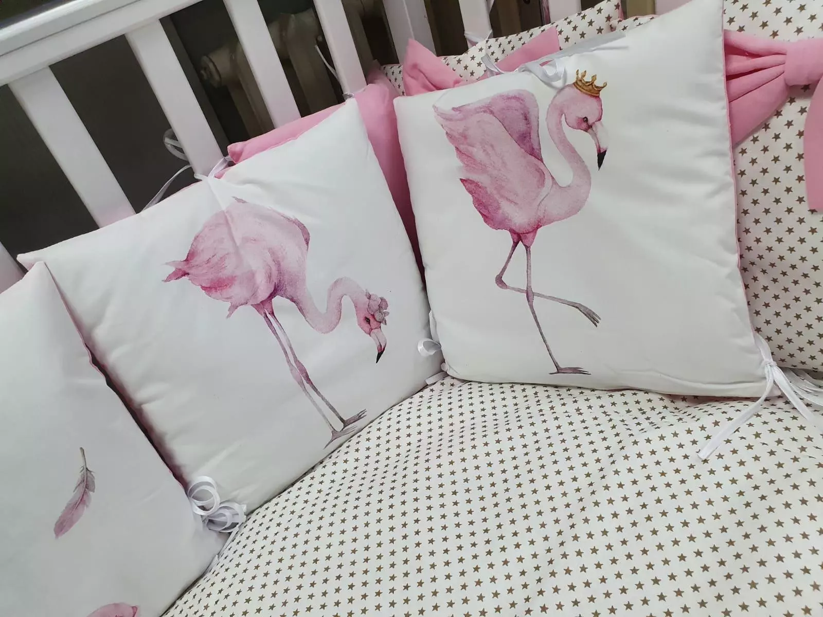 Комплект в кроватку " Фламинго "